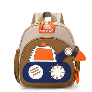 <b>Mini</b> Excavator Pattern Children Backpack Wholesale Custom Leisure Backpack For 3-5Y Boys Kindergarten - Product Image 1