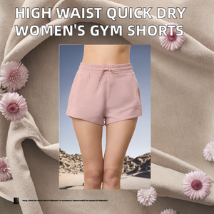 Shorts de sport pour femmes, décontractés, à cordon de serrage, en laine peignée, taille haute élastique, pour la salle de sport, le yoga, la course à pied, lavage à l'eau de Javel, volants, séchage rapide, respirant, imperméable - Product Image 2