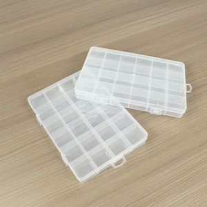 Transparent 24 Compartment Plastic <b>Storage</b> <b>Box</b> For Jewelry Electronics Screws <b>Small</b> Parts Organization Desktop Organizer - Product Image 3