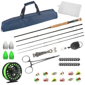 Complete Starter Fishing Rod And Reel Combo Guide Sets Building Kits Profession Fly Fishing