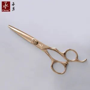 014-55RG CNC japan SUS440C hair salon cutting stylist rose gold wholesale hair tool scissors YONGHE CHENG