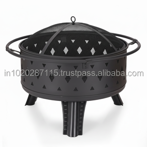 Foyer extérieur rustique en fer robuste pour arrière-cour jardin patio camping chauffage cuisson usage décoratif - Product Image 1