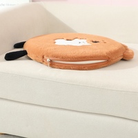Coussin de siège rond en peluche ours mignon, doux et moelleux, antidérapant, pour chaise, canapé ou sol, idéal pour la maison et le bureau
