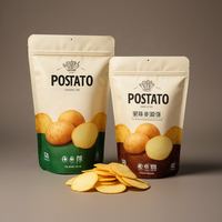 Sachets personnalisés en papier kraft avec fenêtre translucide, sacs alimentaires bruns de qualité alimentaire pour l'emballage des aliments secs et des snacks
