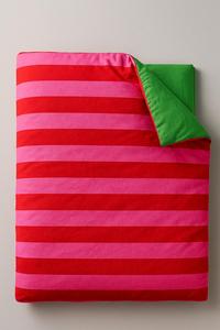 Ensemble <span class=keywords><strong>de</strong></span> literie en coton pur respirant, rayures rouges et roses avec intérieur <span class=keywords><strong>vert</strong></span>, nouveau design, ensemble <span class=keywords><strong>de</strong></span> housse <span class=keywords><strong>de</strong></span> couette en coton - Product Image 2