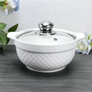 Marmite à soupe et à bouillon en céramique classique Zunck avec revêtement antiadhésif et couvercle en verre, compatible lave-vaisselle, vente en gros d'usine, promotion exceptionnelle - Product Image 2