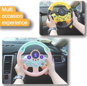 Volante de conducción de coche de juguete simulado para niños, juguetes de asiento de conducción de imitación, juguetes educativos eléctricos de aprendizaje temprano para bebés - Product Image 2
