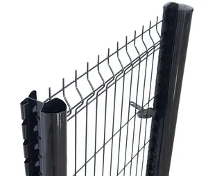 Sıcak galvanizli/toz kaplı üçgen bükme 3D kavisli kaynaklı tel örgü çit