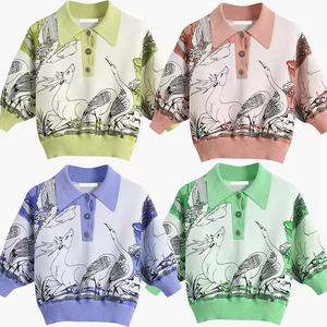 Maglione Personalizzato Estivo con Collo a Polo, Maglioni Lavorati a Maglia con <span class=keywords><strong>Motivi</strong></span> Cartoon per Donne e Ragazze, Produttore di <span class=keywords><strong>Maglieria</strong></span> Femminile - Product Image 2