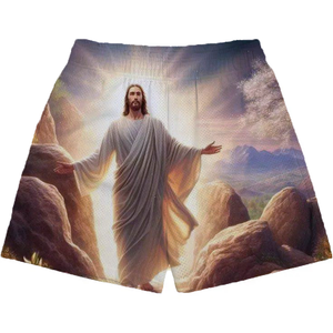 Short d'été pour hommes avec impression 3D Jesus Christ Boys Sports Pants Beach Shorts Mens Sweat Pants Mens Designer Shorts - Product Image 1