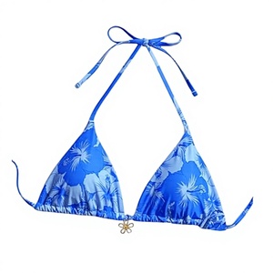 Bikini brésilien 2 pièces blanc et noir à motifs floraux, coupe haute, push-up, tendance 2026, maillot de bain de plage - Product Image 2