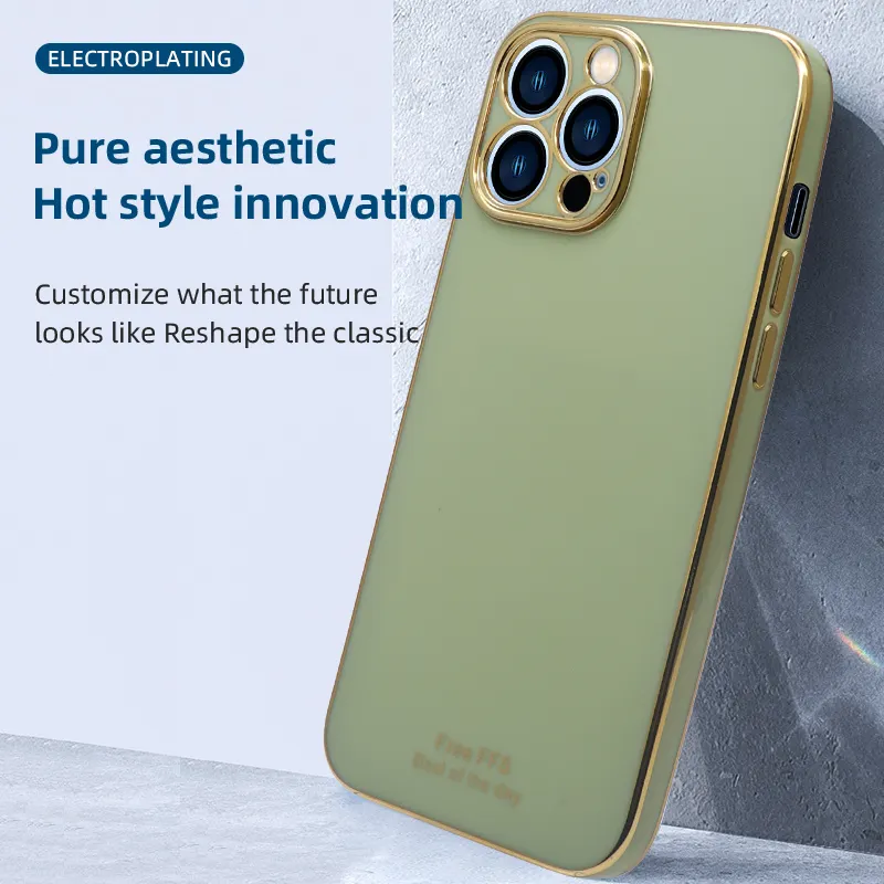 Luxury Soft Silicone Camera Protection Cover For iPhone 13 6D Electroplating Phone Case