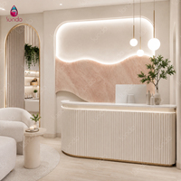 Mobilier de salon de beauté, design intérieur personnalisé pour toute la pièce, station de manucure, décoration et rénovation de salon de coiffure tout-en-un