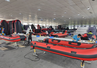 WOLIN RIB-500 Certifié CE, Bateau Pneumatique de Pêche Durable en Hypalon PVC avec Plancher en Aluminium, Capacité 10-12 Personnes, Idéal pour la Navigation