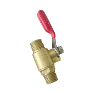 Conector de Salida de Bomba de Aire OEM de 1/4 Pulgada con Manija Roja de Bronce Neumática de Fábrica China - Product Image 3