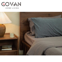 Lit en bois massif de qualité, style Wabi Sabi, nouveau style chinois, pour chambre à coucher