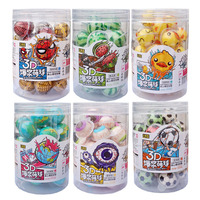 Petit Dragon Doré 3D, Bonbons Créatifs en Forme de Ballon de Football, de Basket-Ball, de Terre, 11g, Boule Mignonne, Pulpe Éclatante, Sandwich Fudge, Boîte Entière de 30 Pièces