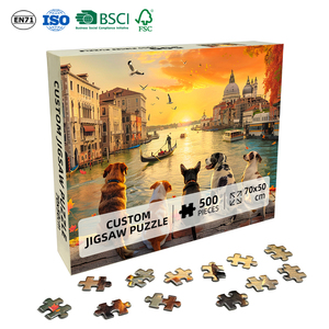 <span class=keywords><strong>Puzzle</strong></span> personnalisé de <span class=keywords><strong>500</strong></span> <span class=keywords><strong>pièces</strong></span>, animaux, chiens, paysage au coucher du soleil, <span class=keywords><strong>puzzle</strong></span> éducatif pour adultes et enfants, pour la décoration de la maison, art mural - Product Image 1