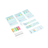 Clia hızlı teşhis testi için CE sertifikaları Waived 12 in 1 AMP BZO COC paspas OPI BAR BUP THC İdrar çoklu Panel Dipcards