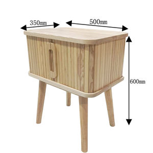 Moderno MDF porta scorrevole comodino pannello in stile legno camera da letto di stoccaggio comodino per appartamento bagno in legno vetrina - Product Image 1