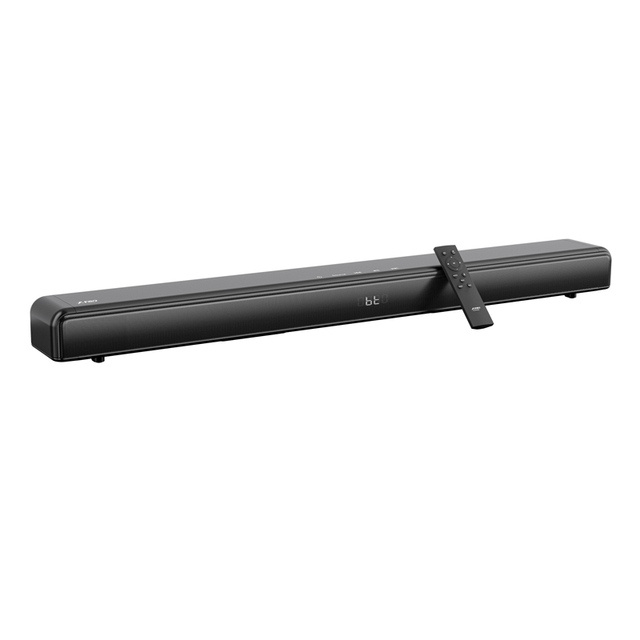 Sleek 2.1 Sound Bar Built in Subwoofer Independent Bass Treble Control 6 Speakers Wireless Audio Setup for Living Room TV