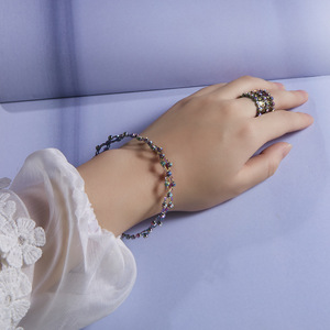 2026 Hot Sale 2 in 1 Kreativer Kupfer armband Stretch Ring Transform able <span class=keywords><strong>Magic</strong></span> Teleskop ring Verstellbarer Damen schmuck ring - Product Image 6