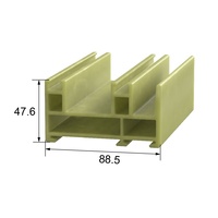 Pultruded Fiberglass PU Sliding Window Frame Profile Low Uvalue Composite Extrusion for Passive House Energy Efficient Buildings