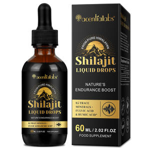 Gouttes Liquides de <span class=keywords><strong>Shilajit</strong></span> de l'Himalaya Acentiallabs 85 Olégo-Éléments 60ml, Supplément de <span class=keywords><strong>Shilajit</strong></span> 100% Pur, Gouttes de <span class=keywords><strong>Shilajit</strong></span> Pur de l'Himalaya - Product Image 5