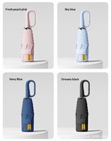 Parapluie de Voyage Pliant 5 Volets Élégant et Robuste, Qualité Premium, Mini Anneau de Fixation, Idéal Toutes Conditions Météo