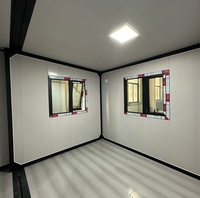 Fournisseur chinois de maisons conteneurs pliantes à 2 lits, panneaux sandwich en acier, assemblage facile, tailles 20 pieds/30 pieds/40 pieds, durée de vie de 50 ans, garantie de 5 ans