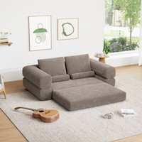 Canapé-lit pliable moderne sous vide - Ensemble de chaises longues nuage sans os pour salon trois places