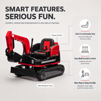 Mobil Excavator Listrik Anak Grosir 12V 12AH 555*2Motor Dengan Remote Control, Mainan Excavator Besar Untuk Anak Dengan Roda Crawler