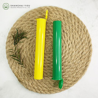 Tubo de plástico pequeño personalizado resistente a los niños Pop Top contenedor negro abrebotellas Sprinter embalaje de flores
