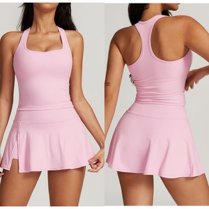 Ensemble <span class=keywords><strong>de</strong></span> <span class=keywords><strong>tennis</strong></span> et yoga 2 pièces personnalisé avec logo pour <span class=keywords><strong>femme</strong></span>, jupe <span class=keywords><strong>de</strong></span> sport avec poches, <span class=keywords><strong>tenue</strong></span> <span class=keywords><strong>de</strong></span> fitness, ensemble <span class=keywords><strong>de</strong></span> jupes <span class=keywords><strong>de</strong></span> <span class=keywords><strong>tennis</strong></span> pour <span class=keywords><strong>femme</strong></span> - Product Image 1