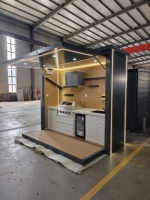 Îlot de cuisine extérieur complet avec chariot de barbecue pour jardin, patio, fête, camping, station de cuisson en plein air