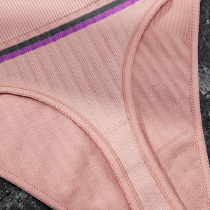 Mujeres Sexy Deportes Fitness Carta Raya Bragas <span class=keywords><strong>Tanga</strong></span> Ropa interior Sin costuras Cintura alta Sexy Calzoncillos Tangas - Product Image 2