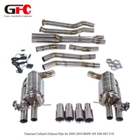 Tuyau d'échappement en alliage de titane GFC pour BMW M5 E60 S85 V10 2007-2010, double silencieux et soupapes, embouts quadruples, échappement haute performance