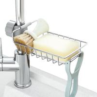 Support d'ustensile de cuisine réglable pour robinet de robinet et porte-éponge pour épurateurs support de stockage de savon