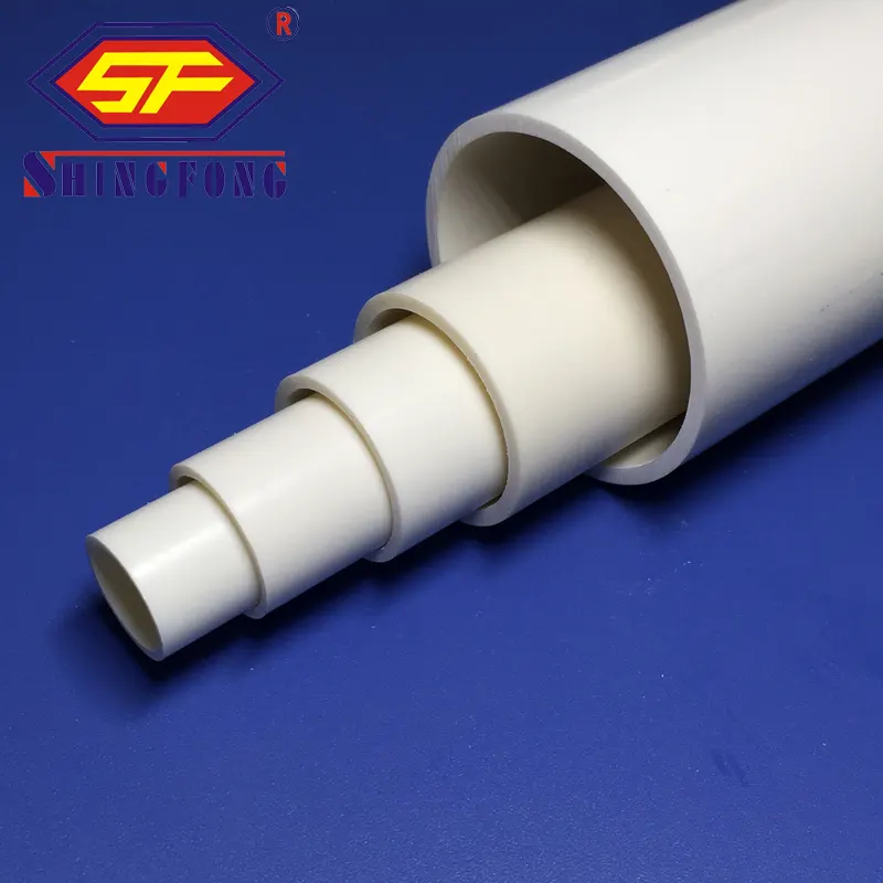Tubo de plástico para revestimento elétrico, tamanho completo, tubo de cabo de pvc com uma extremidade