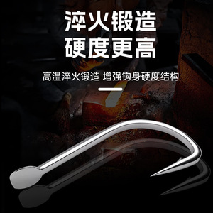 Jinxiu Jinhaiyu Ise-Ni Barbless Fishing Hooks Black Pit Carp Crucian Carp Bottom Fishing Super Strong Hooks Wholesale - Product Image 3
