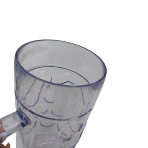 Verres à bière français de 1 litre, gobelets à bière à fond bombé avec poignées confortables - Product Image 3