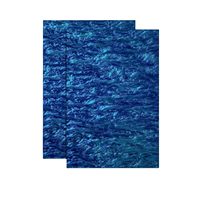Plaque en acrylique coulé nacré à motif marbré ondulé bleu océan, épaisseur 1/8 po, 12x19 pouces, 2 pièces pour découpe laser, loisirs créatifs et décoration intérieure