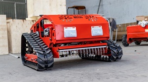 Chất lượng cao CE chứng nhận tự làm Robot Máy cắt máy cắt cỏ với bàn chải cắt 92 Octan Xăng Powered 9HP 150L cỏ hộp - Product Image 4