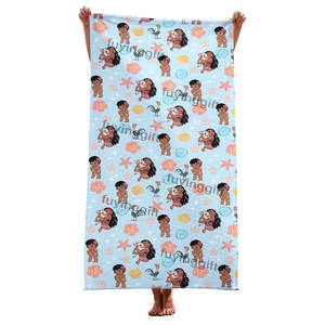 Toallas de Playa de Microfibra para Niños, Poncho con Capucha, Paño de Terry Personalizado, Bonito, Princesa del Mar - Product Image 1