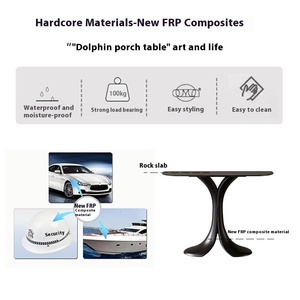 <span class=keywords><strong>Dolphin</strong></span> Table de <span class=keywords><strong>console</strong></span> design haut de gamme Dalle de roche de luxe Entrée Salon moderne Villa Couloir Table de roche de style rock - Product Image 3
