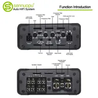 Amplificateur de voiture Sennuopu pour classe D 4 canaux 12V STAGE ATI-150.4 avec DSP intégré - Noir