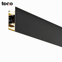 Profilé LED en aluminium TOCO pour éclairage mural double face, canal de finition murale pour chambre à coucher, rampe d'escalier, lumière linéaire