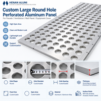 Panneau en aluminium perforé sur mesure à grandes trous ronds pour façade et ventilation