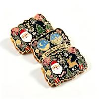 Marque-pages décoratifs en alliage de zinc avec logo personnalisé, en métal émaillé, pour cadeaux promotionnels de Noël