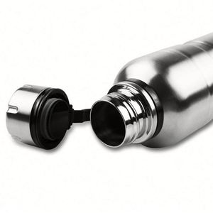 Botella de Agua Deportiva de Acero Inoxidable de 500 ml, Termo de Doble Pared para Niños, Asa de Silicona, Aislamiento Térmico de 12-24 Horas, Portátil - Product Image 4